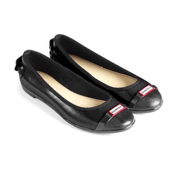 Hunter Shoes - HUNTER Waterproof Black Ballet Flats